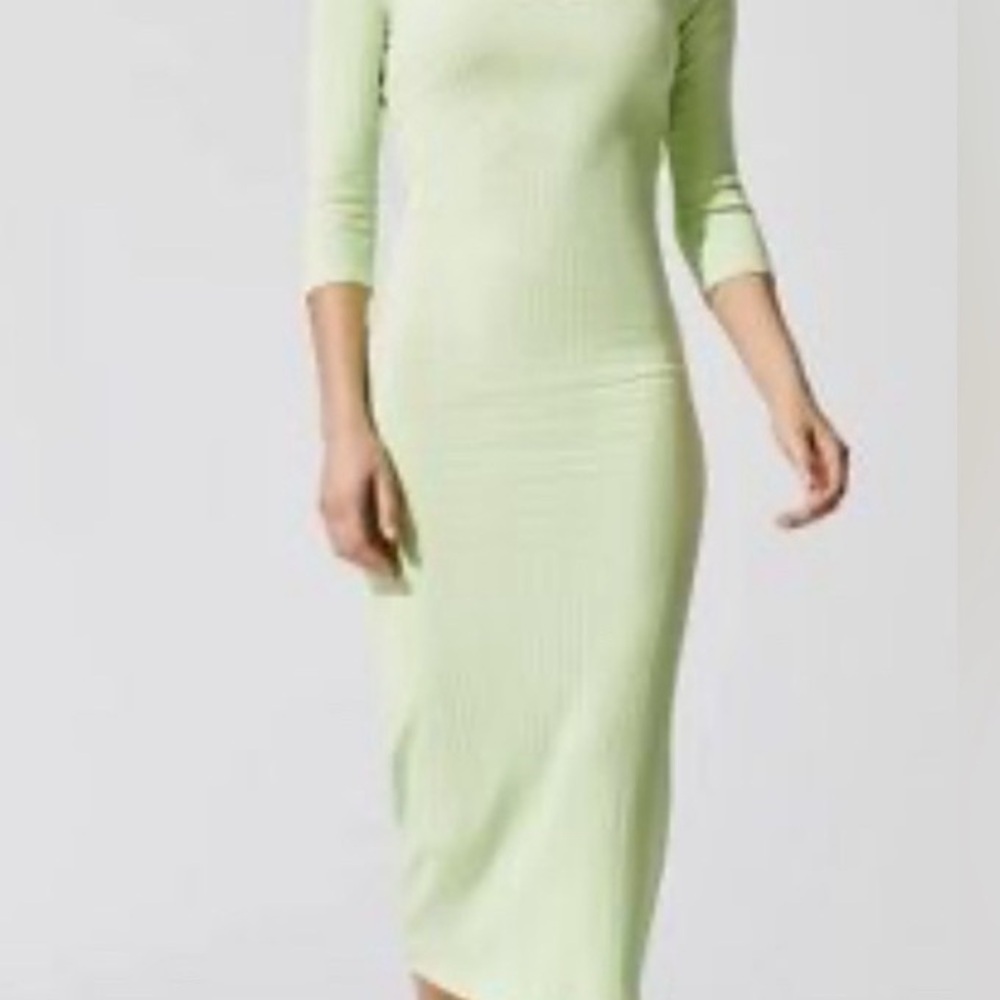 NSF Black Midi Half Sleeve Dress